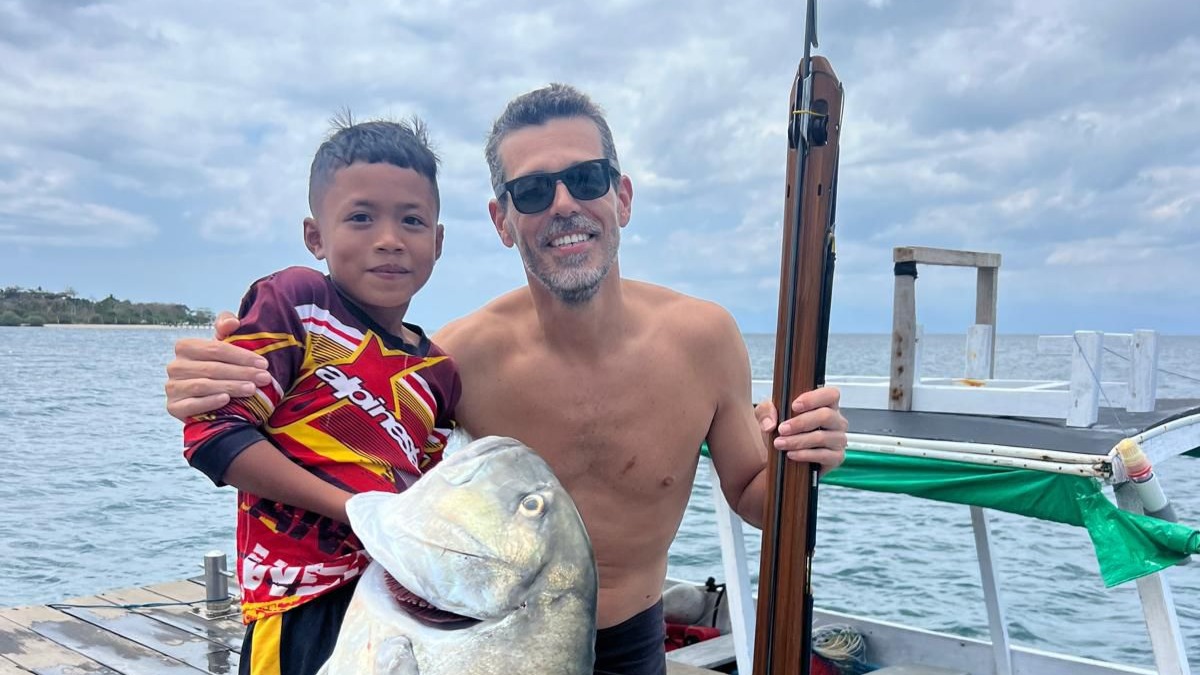 Spearfishing expedition in Gili Gede